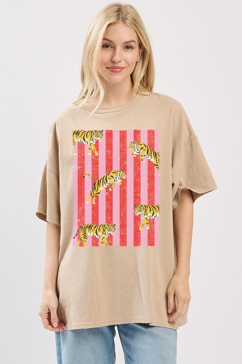 Tigers and stripes tee
