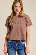 Western trio cropped tee