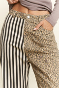 Mix & match leopard stripe pants