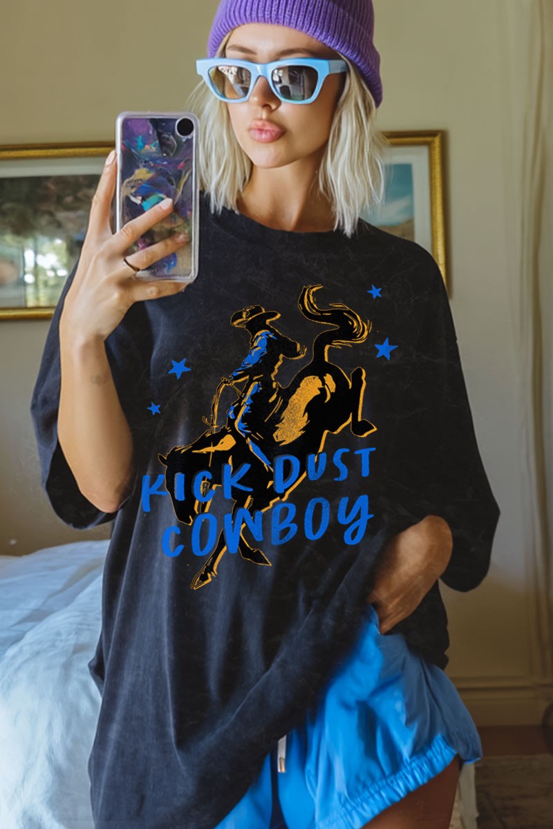 Kick dust cowboy tee