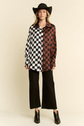 Split decision checkered top