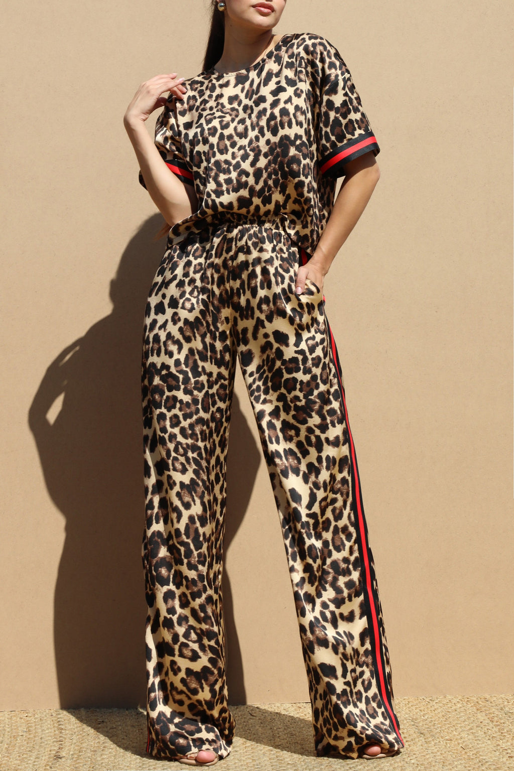 Leopard Satin Set