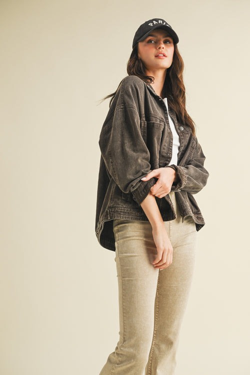 Black coffee denim jacket