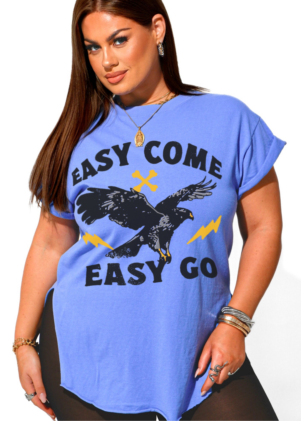 EASY COME EASY GO SIDE SLIT TEE