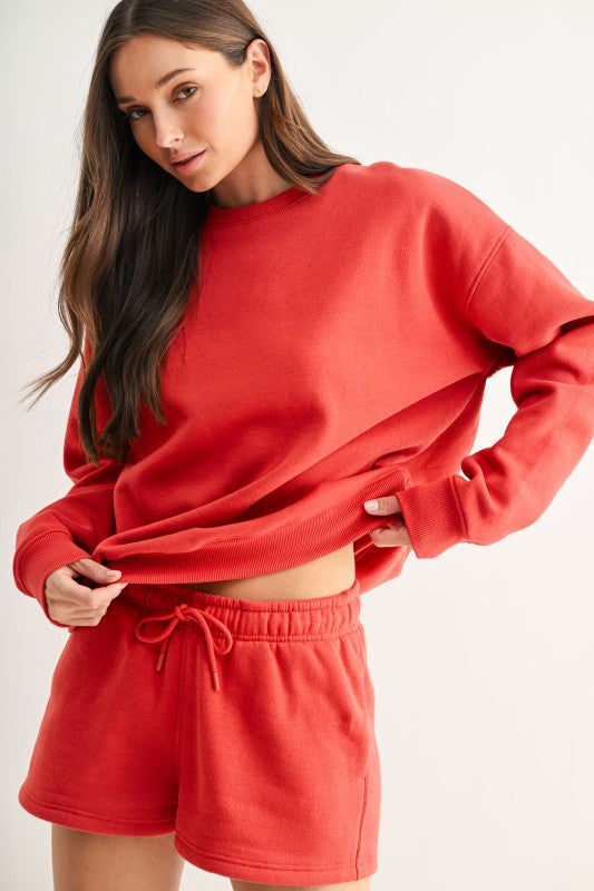oversized fleece sweatshirt