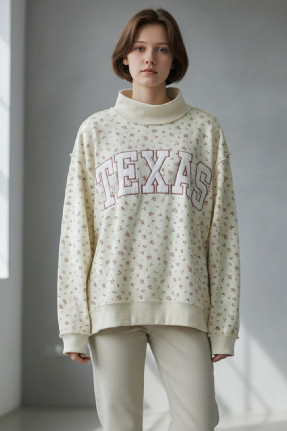 Texas mock neck sweater