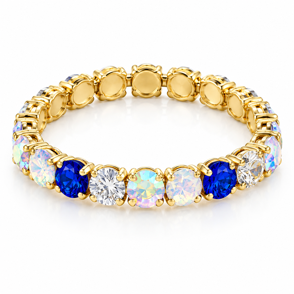 Blue Game Day Tennis Bracelet