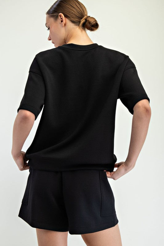 Basic black butter short sleeve