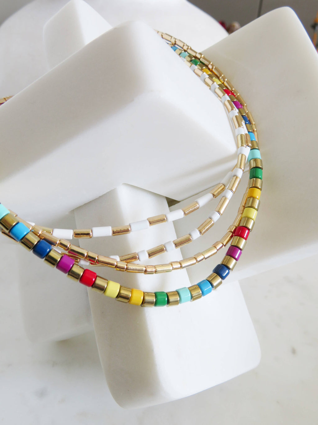 Enamel Tube Necklaces