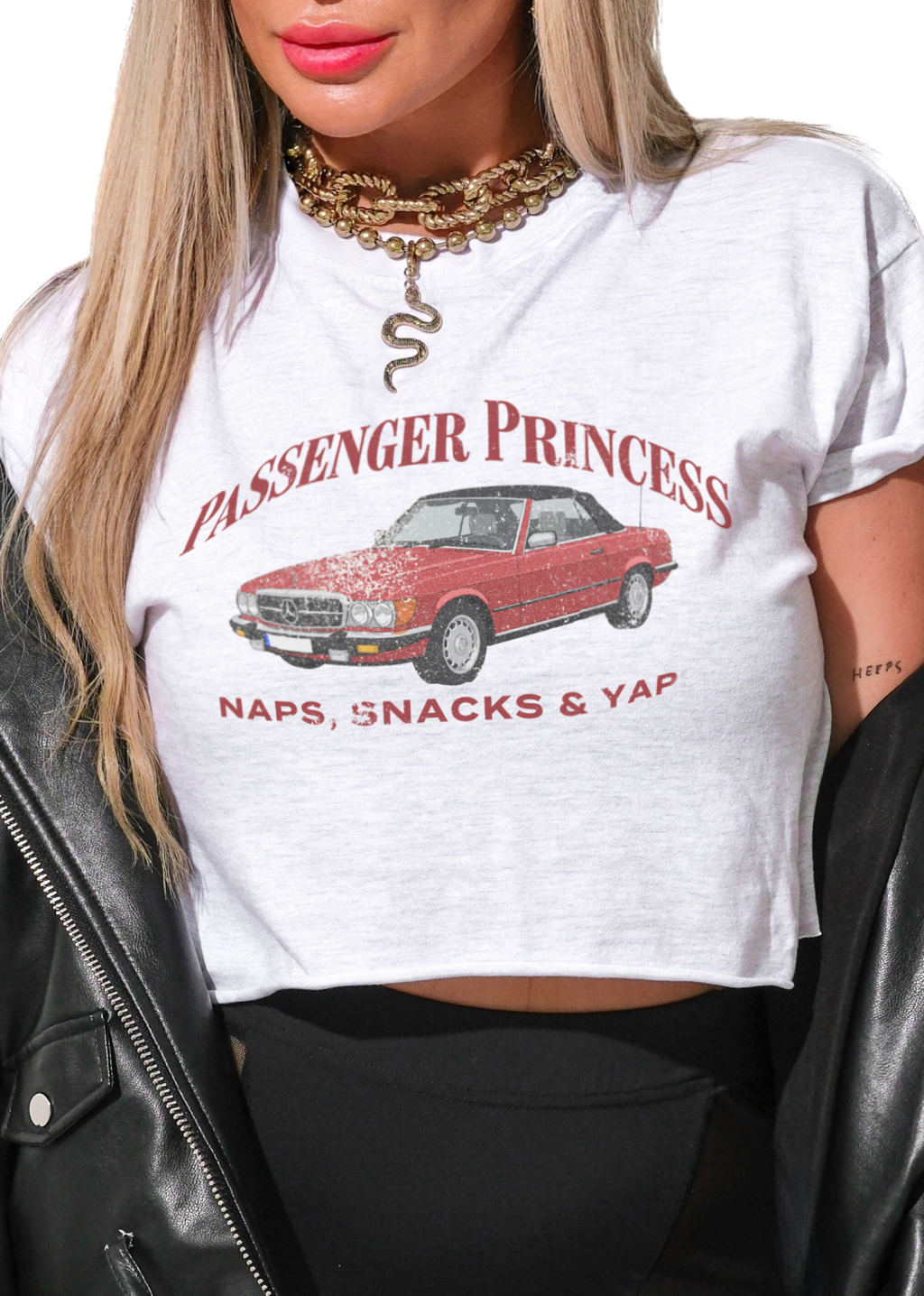 CROPPED PASSENGER PRINCESS GRAPHIC TEE