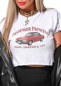 CROPPED PASSENGER PRINCESS GRAPHIC TEE