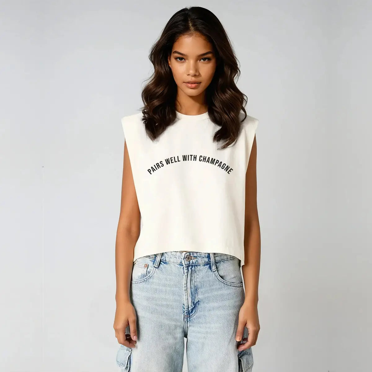 Pairs well with champagne tank