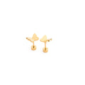 Butterfly Stud Earring -Hypoallergenic, Flat Back, Girl Gift