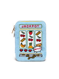 Velvet Jewelry Zip Case / Organizer - Slot Machine - Blue