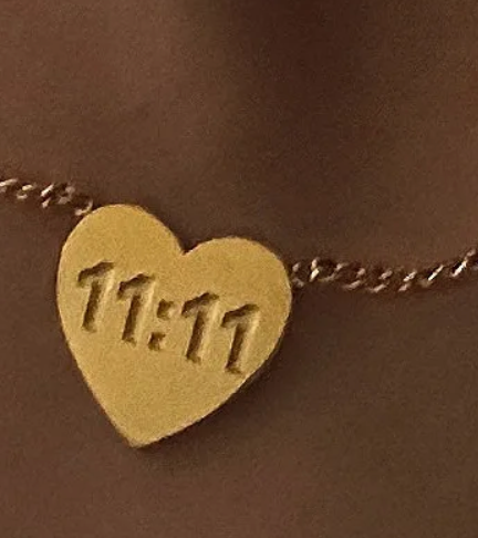 11:11 Heart  Stainless Steel Necklace