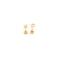 Hug + Kiss Stud Earrings - Hypoallergenic, Flat Back, Girl