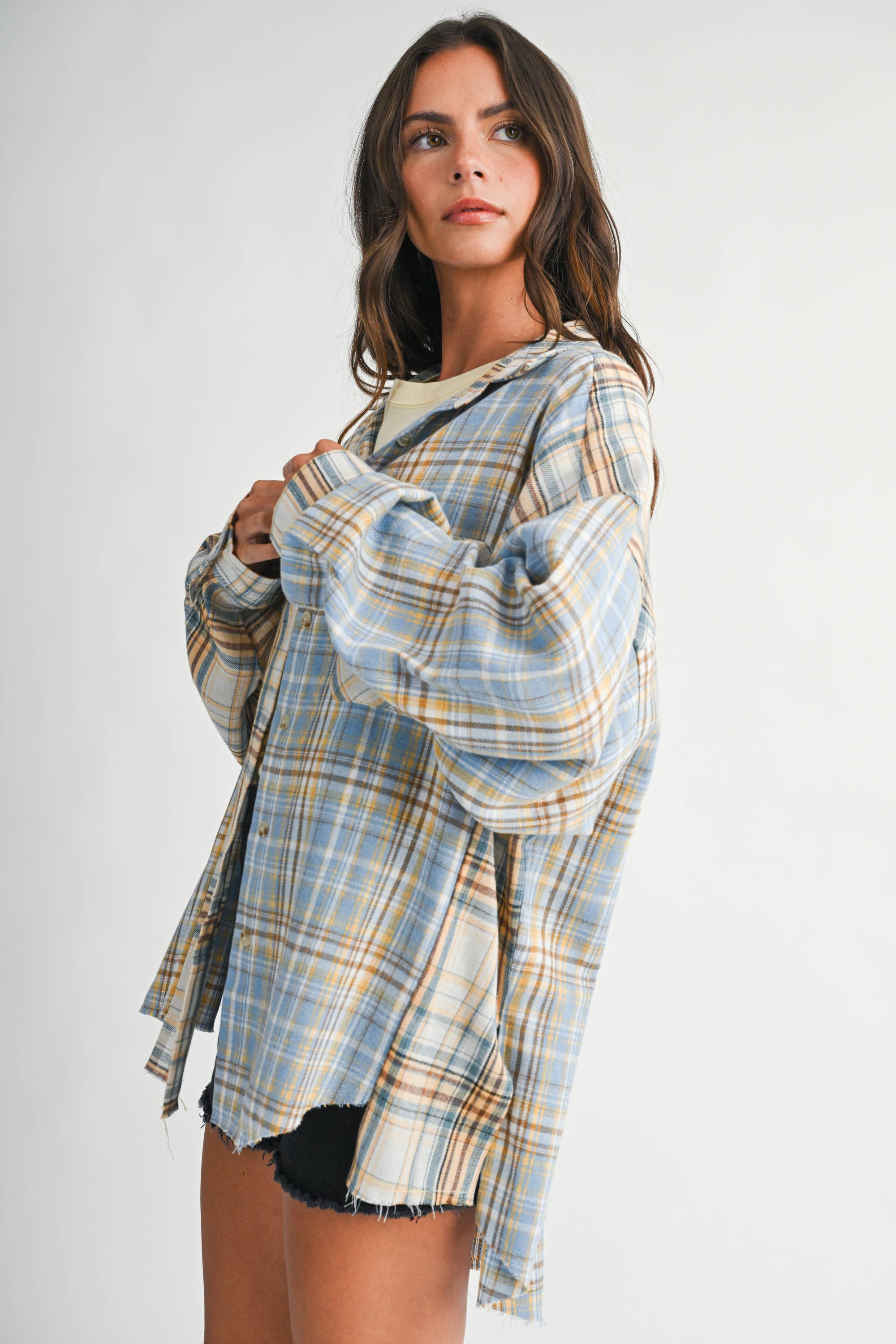 Light blue Plaid Flannel