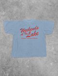 Weekends At The Lake, Summer Boxy Cotton T-Shirt