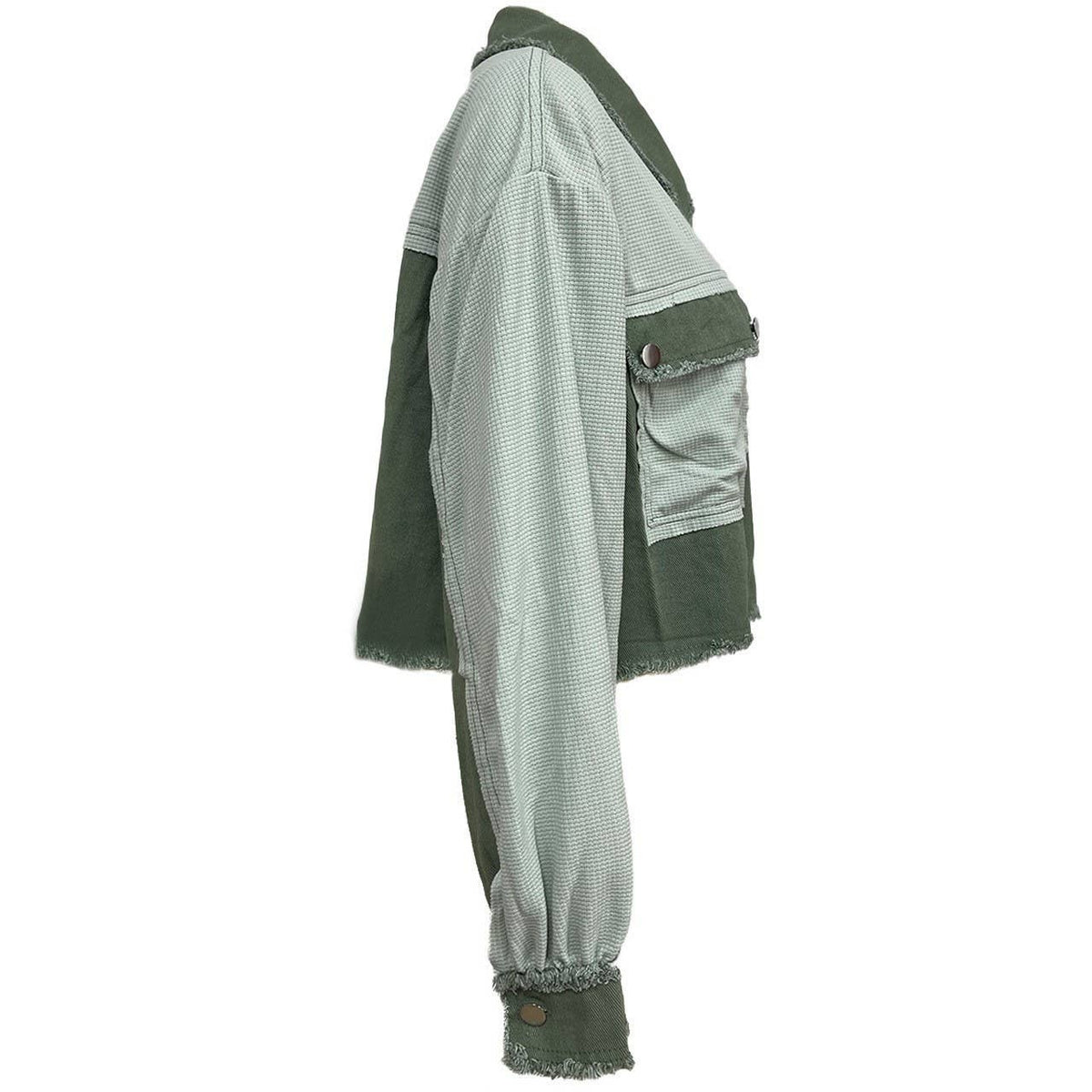two toned cropped shacket