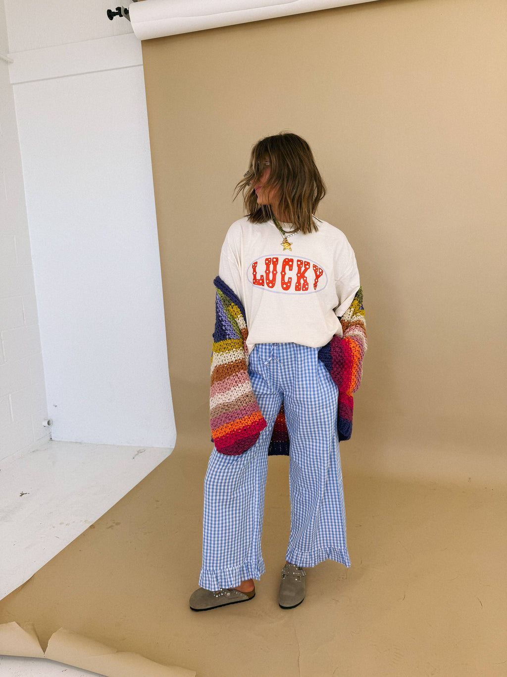 Star studded lucky graphic tee