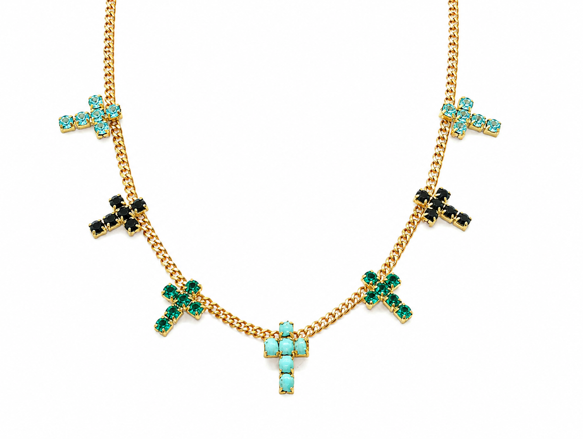 Turquoise Cross Necklace