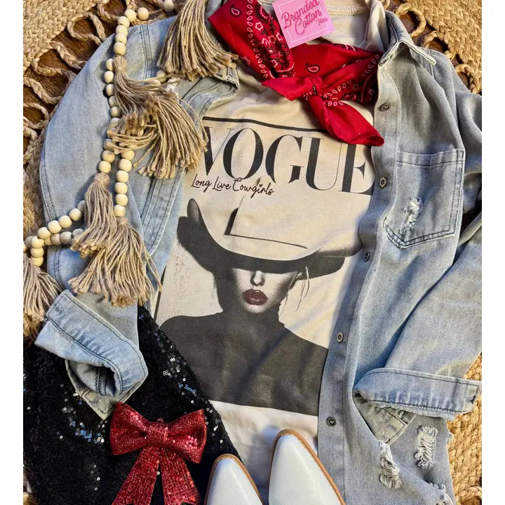 Vogue cowgirl tee