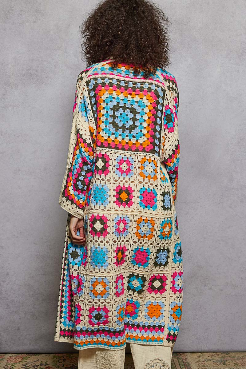 Long Sleeve Crochet Cardigan