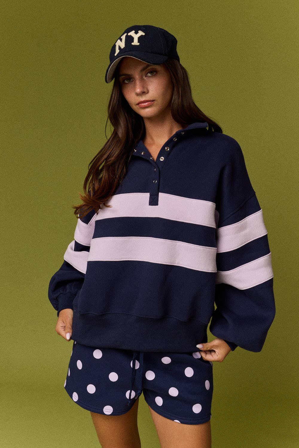 Lottie Stripe Rugby Pullover