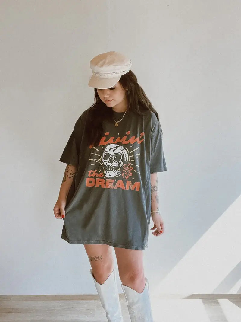 Livin The Dream Graphic tee - Smoke