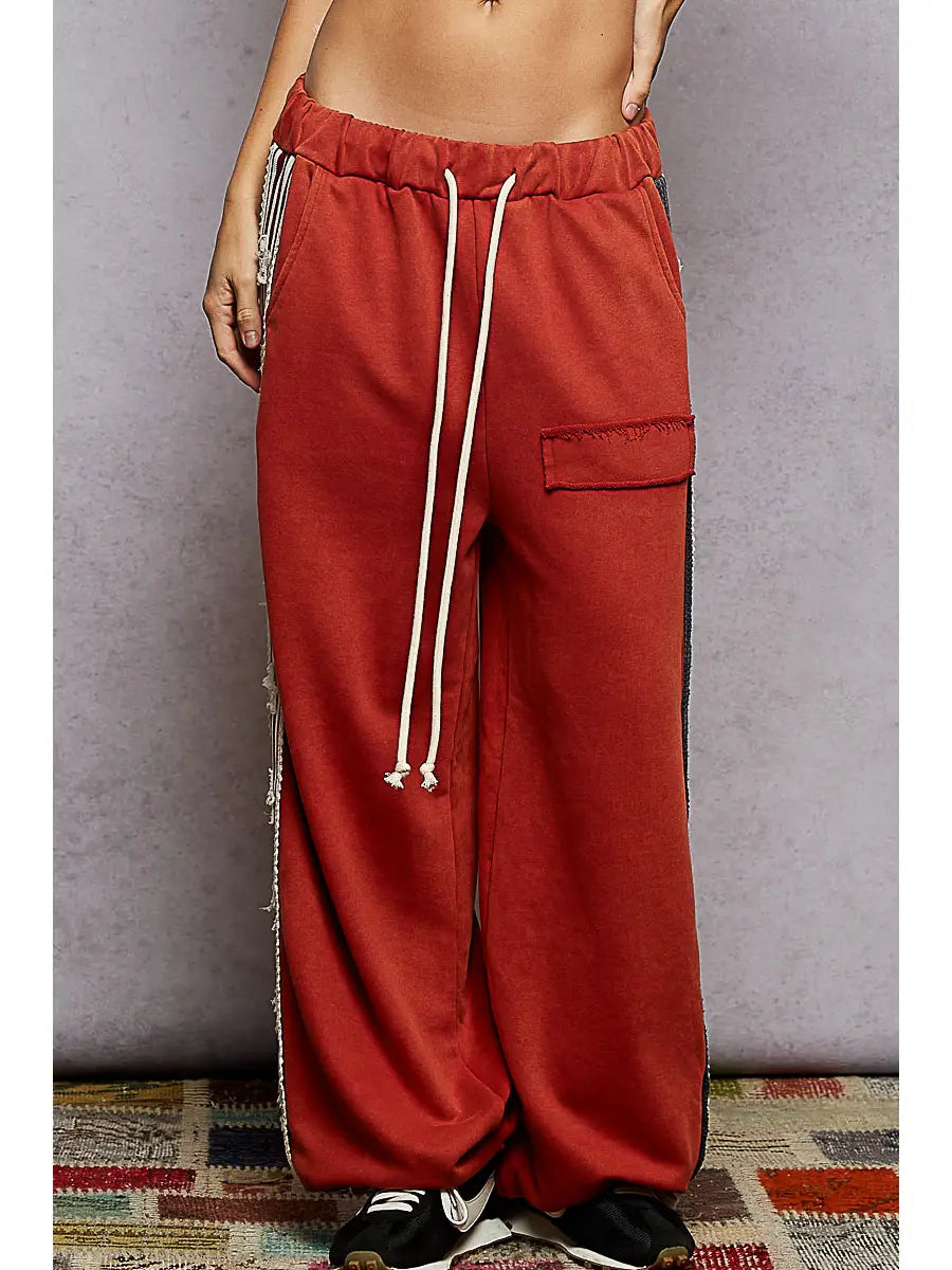 Side star knit pants