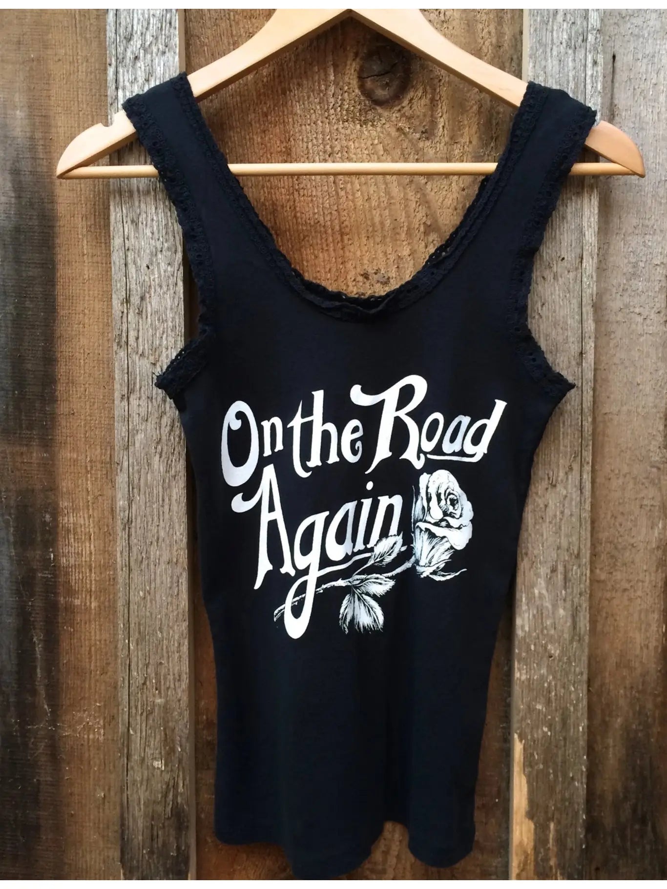 On the road again lace tank