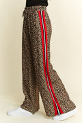 Leopard red striped pants