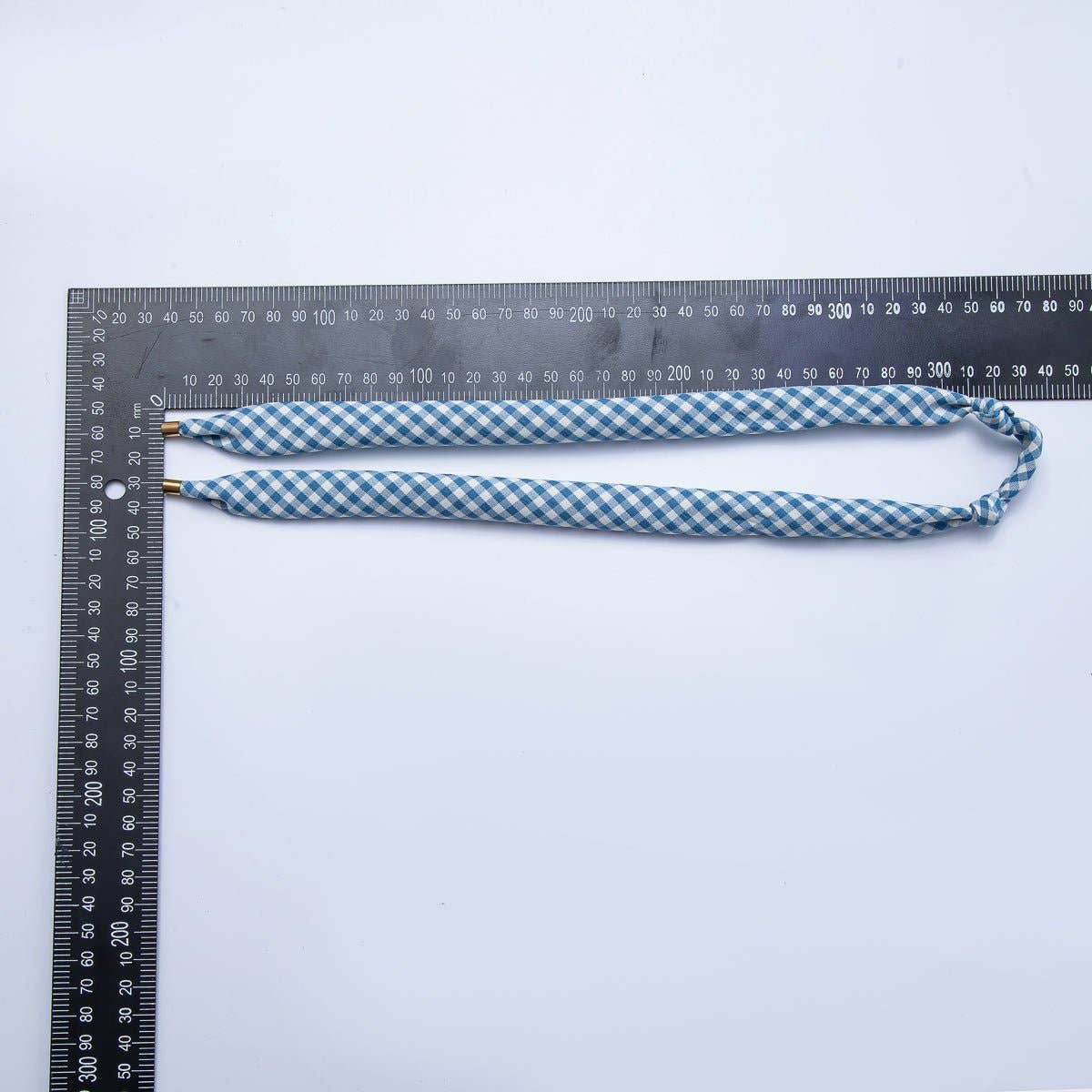 Stainless Steel Knotted Mini Gingham Bandana Scarf Necklace