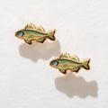 Bass Enamel Stud Earrings