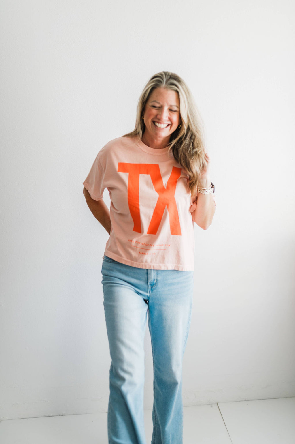 Tx | peachy comfort colors boxy cropped tee