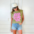 Jesus loves you puff tank