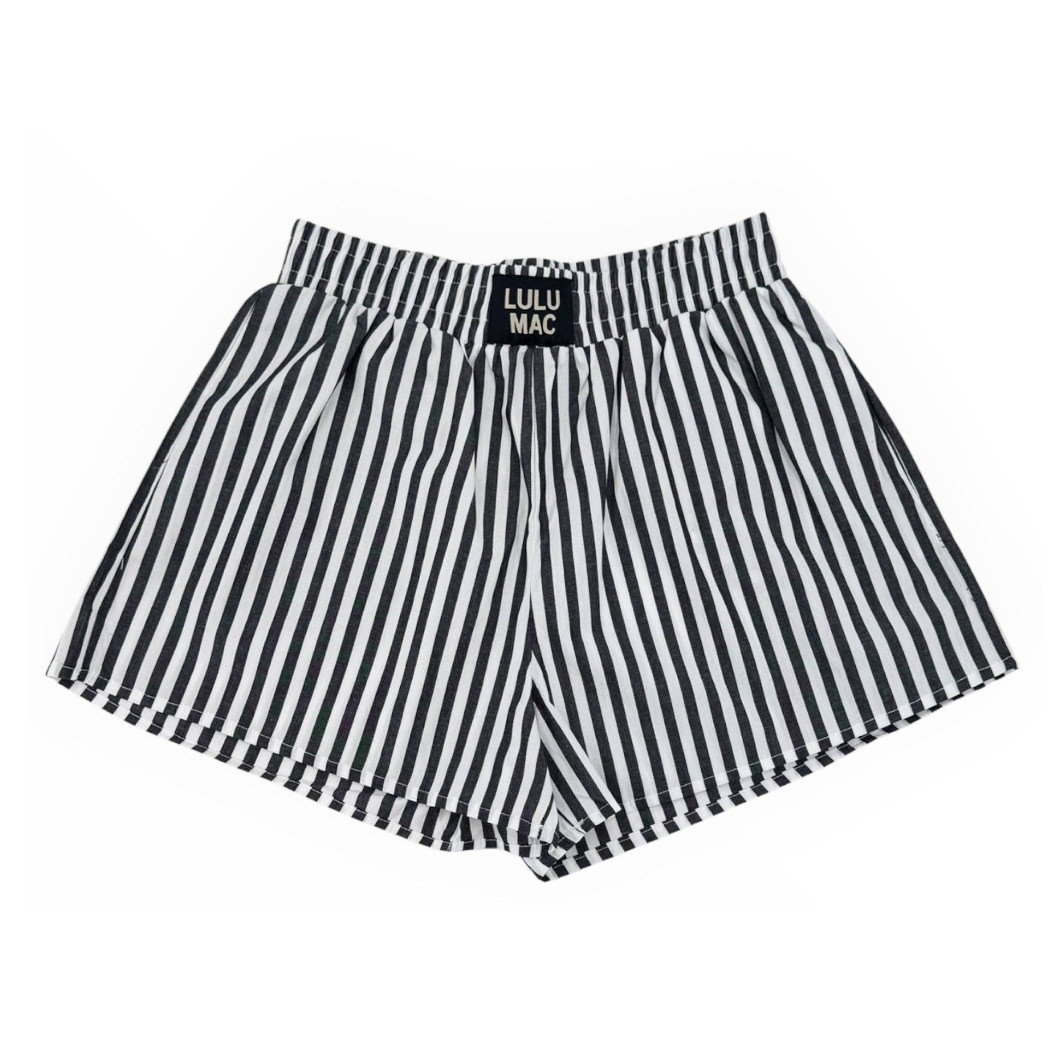 BLACK STRIPED BOXER SHORT