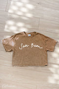 SUN BUM Cropped Mineral Graphic Top