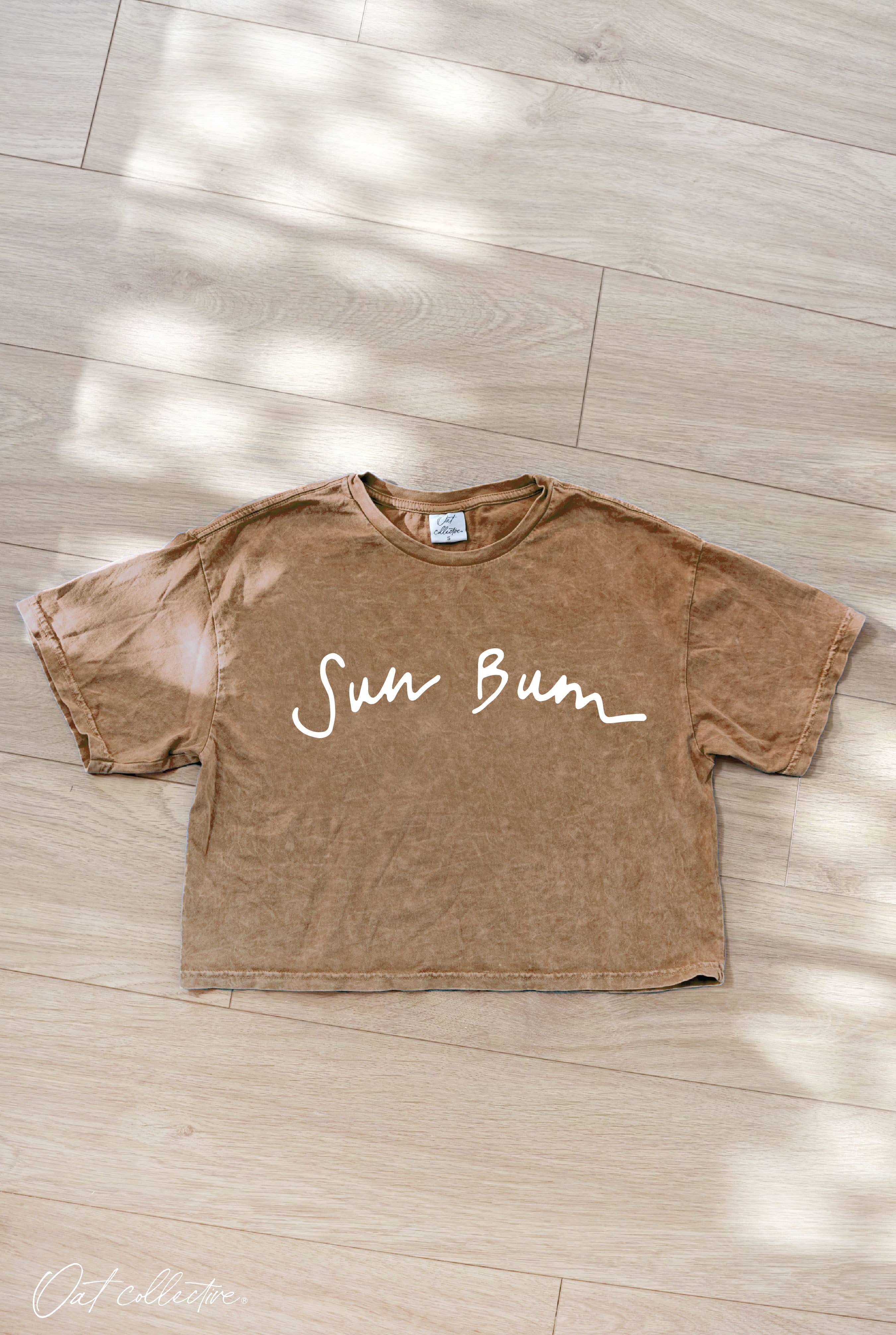 SUN BUM Cropped Mineral Graphic Top