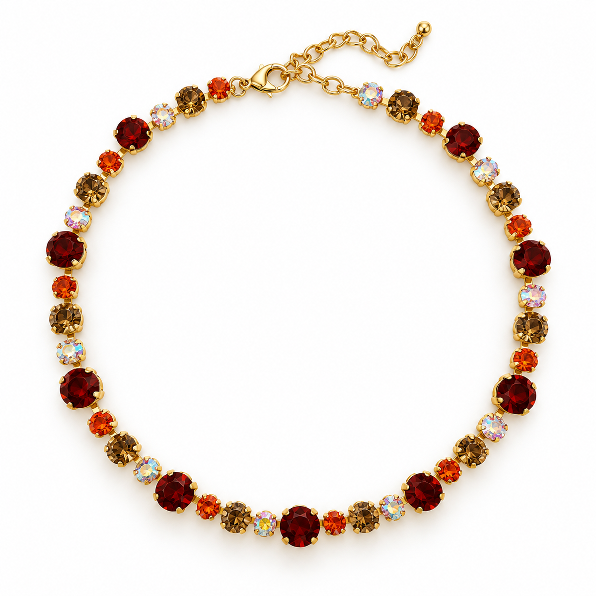 Orange, Brown Fall Necklace