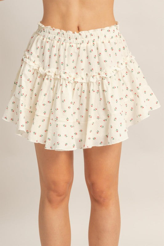 Berry ruffle skirt