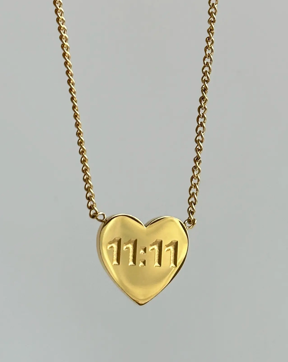 11:11 Heart  Stainless Steel Necklace