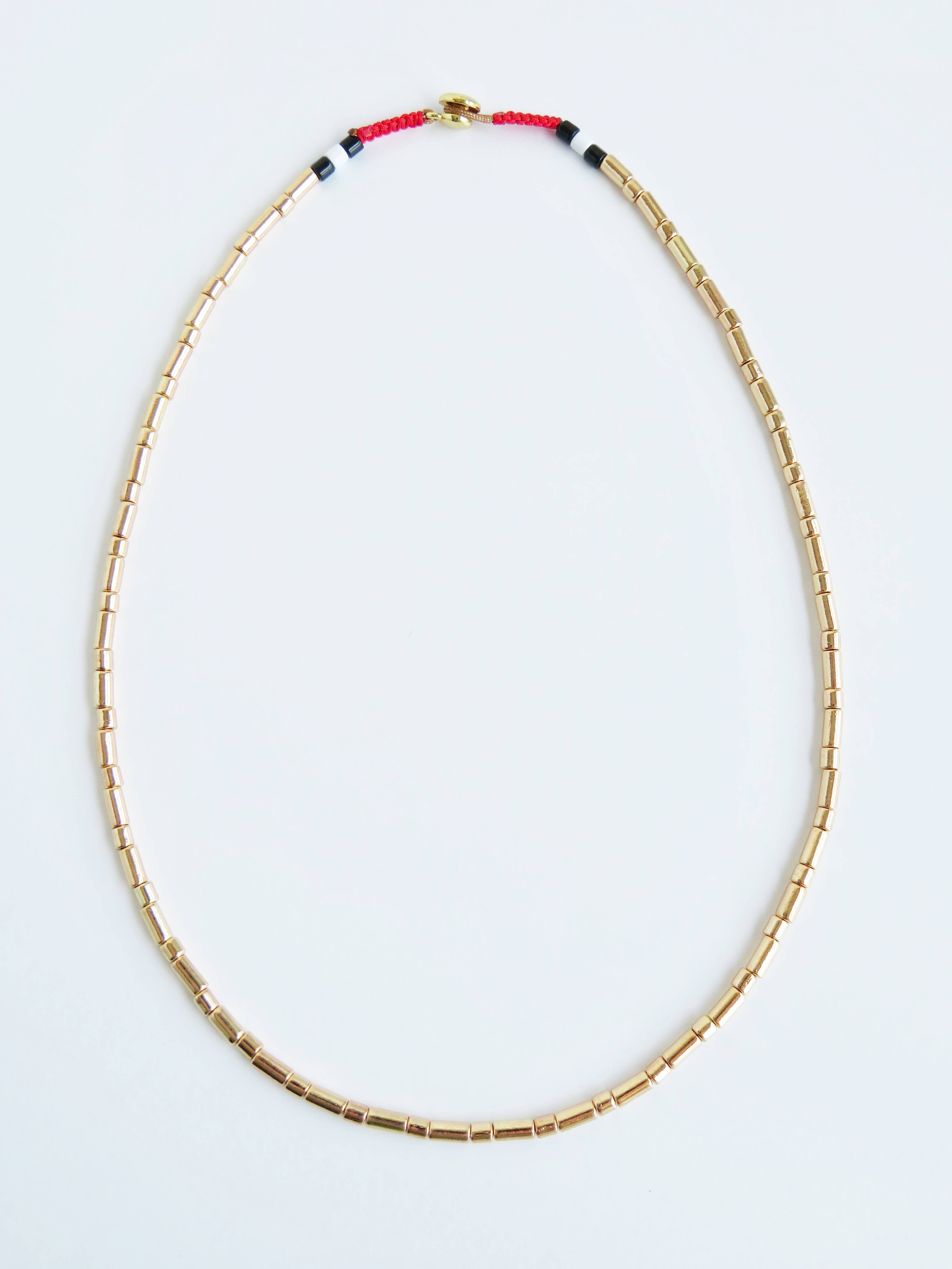 Enamel Tube Necklaces