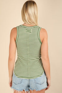 Ribbed Button Down Tank