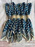 Blue Floral Bandanas