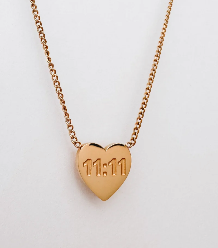 11:11 Heart  Stainless Steel Necklace