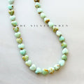 Green Opal Heart Beaded Necklace