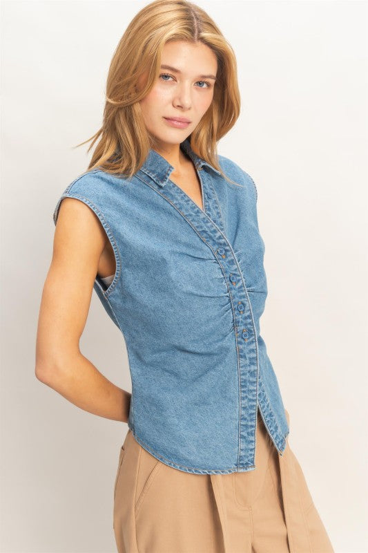 90's Denim sleeveless top