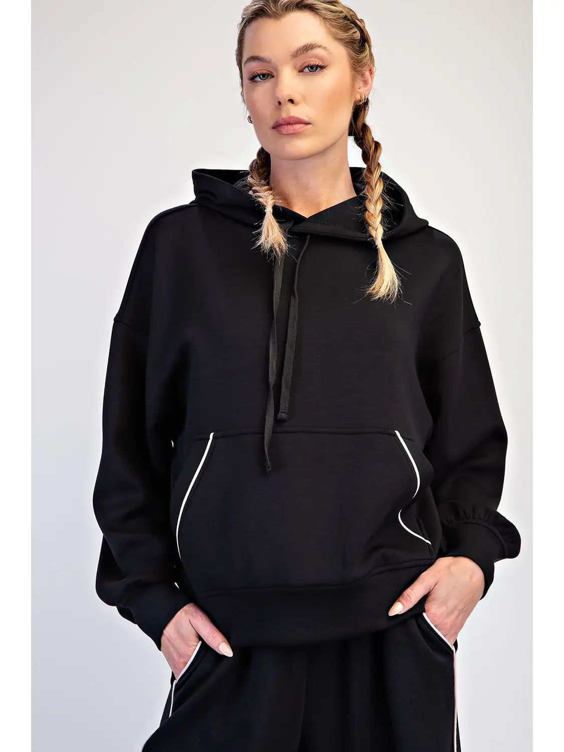 Luxe piping hoodie set
