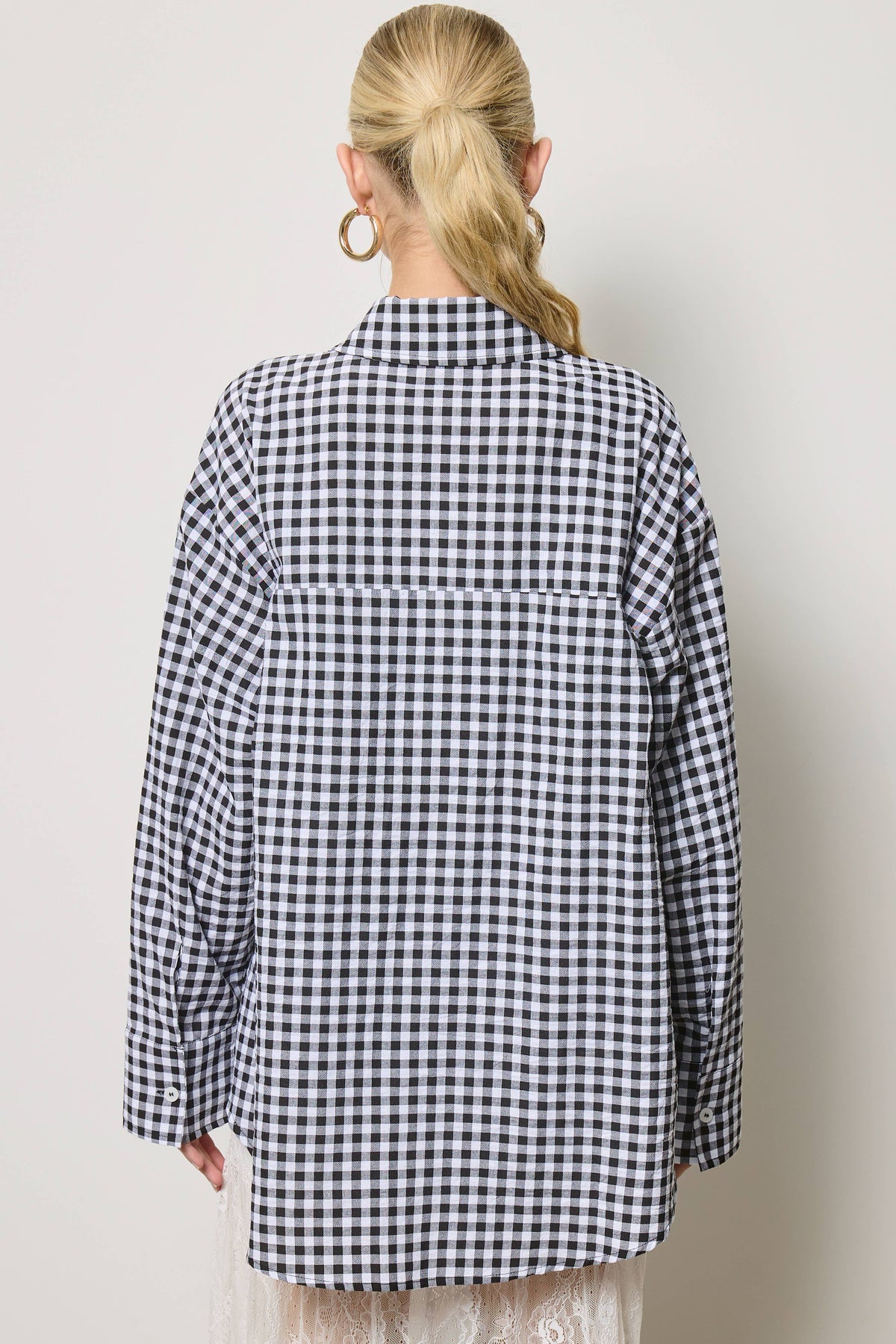 Oversized Gingham Button Down